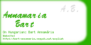 annamaria bart business card