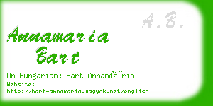 annamaria bart business card